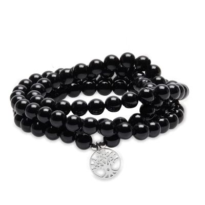 Lot de 152 Bracelets Mala "Ancrage" en Onyx - vendus dans le…