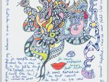 an image of a drawing of a flower with words written on it