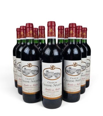 six bottles of red wine are lined up in a row