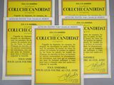 four pamphlets for the french presidential election are displayed on a table