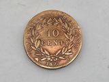 an old coin with the number ten cents on it