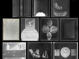 plusieurs photographies en noir et blanc représentant divers objets, présentées dans une photographie en noir et blanc