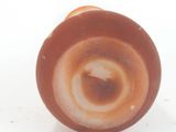 an image of a piece of chocolate on a white surface