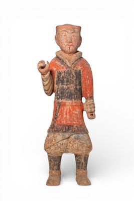 Figurine EN Terre Cuite DE LA Dynastie Han ReprÉSentant UN S…
