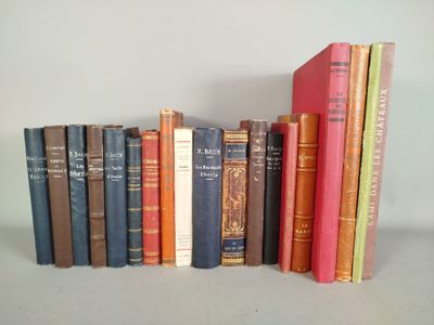Réunion de dix-neuf ouvrages, reliés et brochés, littérature…