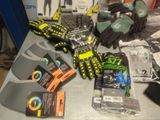 many items that are on the table ready to be packed