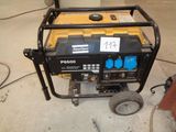 un générateur posé à même le sol dans le garage