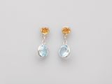 blue topaz and citrine earrings