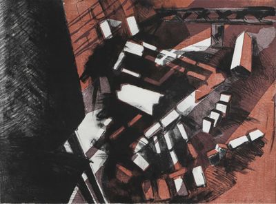 une image représentant un dessin en noir et blanc d'une ville