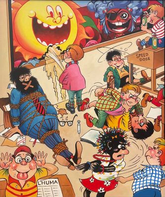 Gudmundur ERRO (né en 1932) Sans titre Acrylique sur toile S…
