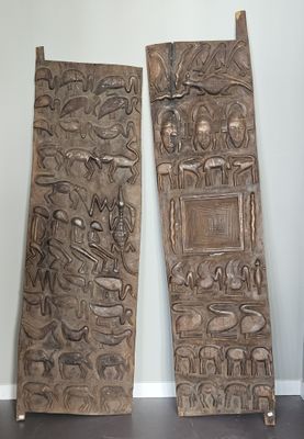 Afrique de l'Ouest - Mali, Dogon, Paire de portes de grenier…