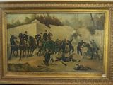 painting of a painting of a group of men on horseback