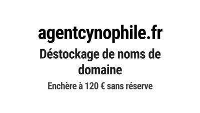 Nom de domaine agentcynophile.fr.