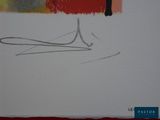 a picture of a painting of a person sitting on a bench
