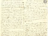 an old letter with a black ink writing on a piece of paper
