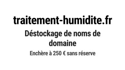 Nom de domaine traitement-humidite.