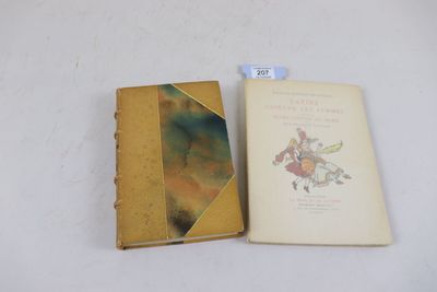 un livre ouvert, à côté duquel figure l'image d'un homme à cheval
