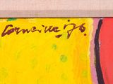 an image of a picture of a painting with a message written on it
