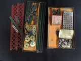 a box of sewing supplies sitting on a table