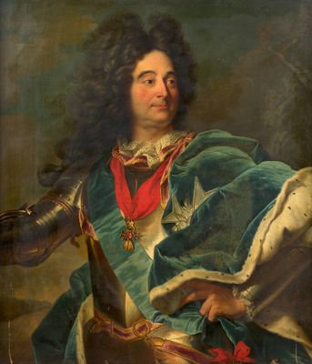 un tableau représentant un homme en armure tenant une épée