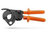 une paire de coupe-tubes avec des poignées orange sur fond blanc