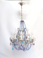 Paire de lustres en verre et plastique à l'imitation du verr… (photo 2)