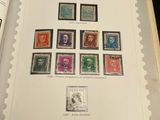 a picture of a book with stamps and a picture of a man