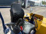 a close up of a seat on a forklift