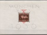 a stamp with a picture of a horse on it on a piece of paper