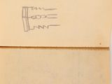 an old envelope with a drawing of a horse on it