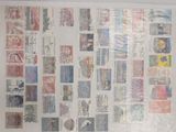 a picture of a picture of a collection of stamps on a wall
