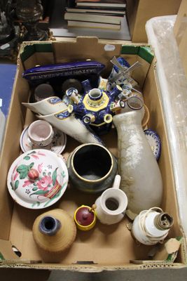 a cardboard box with a lot of items inside of it