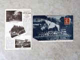 une vieille carte postale représentant un train et une carte postale représentant un train