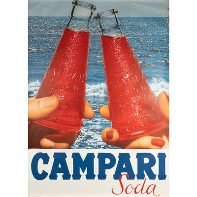 Campari Soda" [Brindisi]. Affiche offset [Non-feuille]