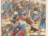 an illustration of a group of people standing around a tree