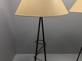 pair of mid - century style iron and brass table lamps, italy, 1950s