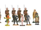 de nombreuses figurines de différents types et couleurs