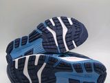 the sole of a pair of running shoes on a white background