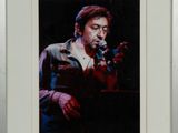 an image of a painting of a man holding a microphone