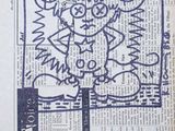 a drawing of a cat on a page of a book