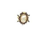 a close up of a ring on a white background