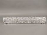 a close up of a piece of glass on a table