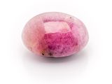 pink tourmaline stone on a white background