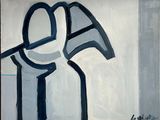 an image of a painting of a man with a hammer in his hand