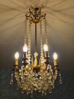 10564-85 / CH G1 / Lustre à pampilles en verre à six bras de… (photo 2)