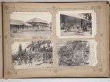 an old photo of a book with a bunch of pictures on it