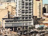 a picture of a large city with a lot of traffic