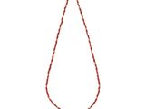 un collier de perles rouges avec un fermoir plaqué or
