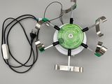 a clock that has a bunch of wires attached to it