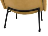 an image of a beige chair with black legs on a white background